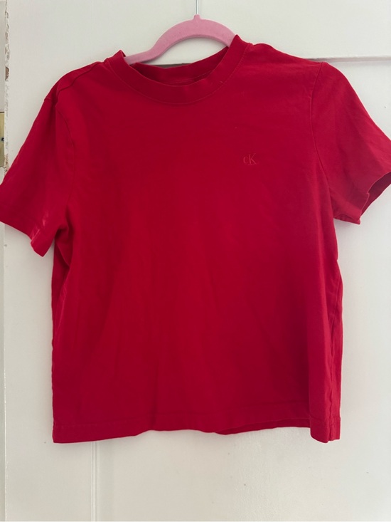 Calvin Klein Tops - Calvin Klein Red Short Sleeve Logo Tee